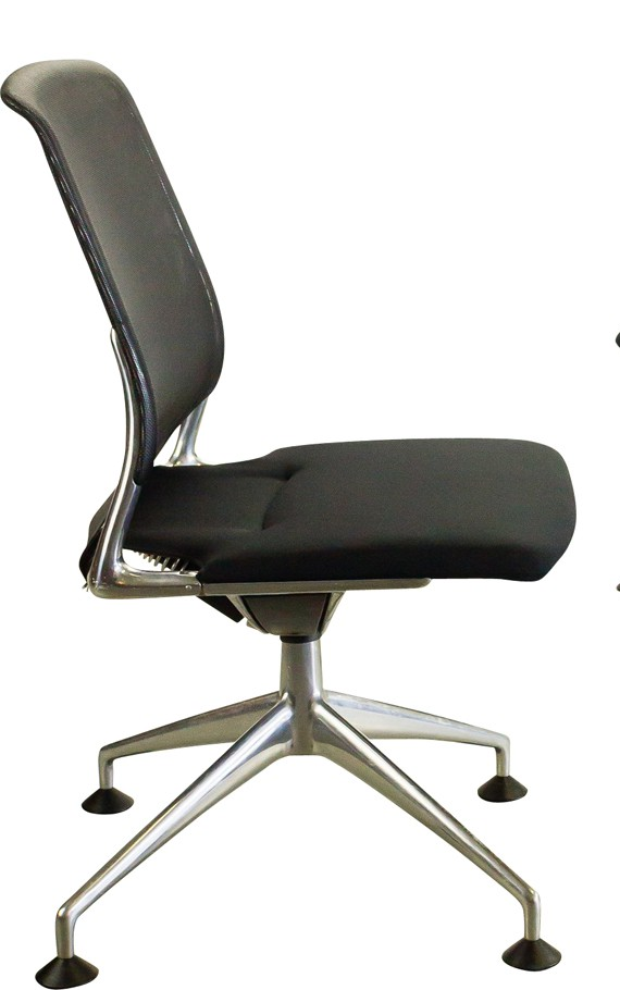 Vitra Stühle 4-Fuss-Stühle/ ohne Armlehne Meda conference, in Stoff schwarz